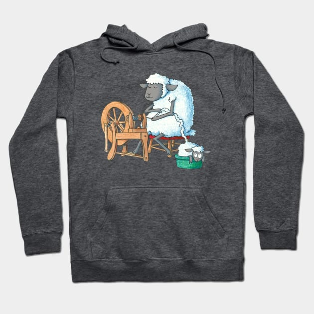 Ewe at the Spinning Wheel Hoodie by LAB Ideas